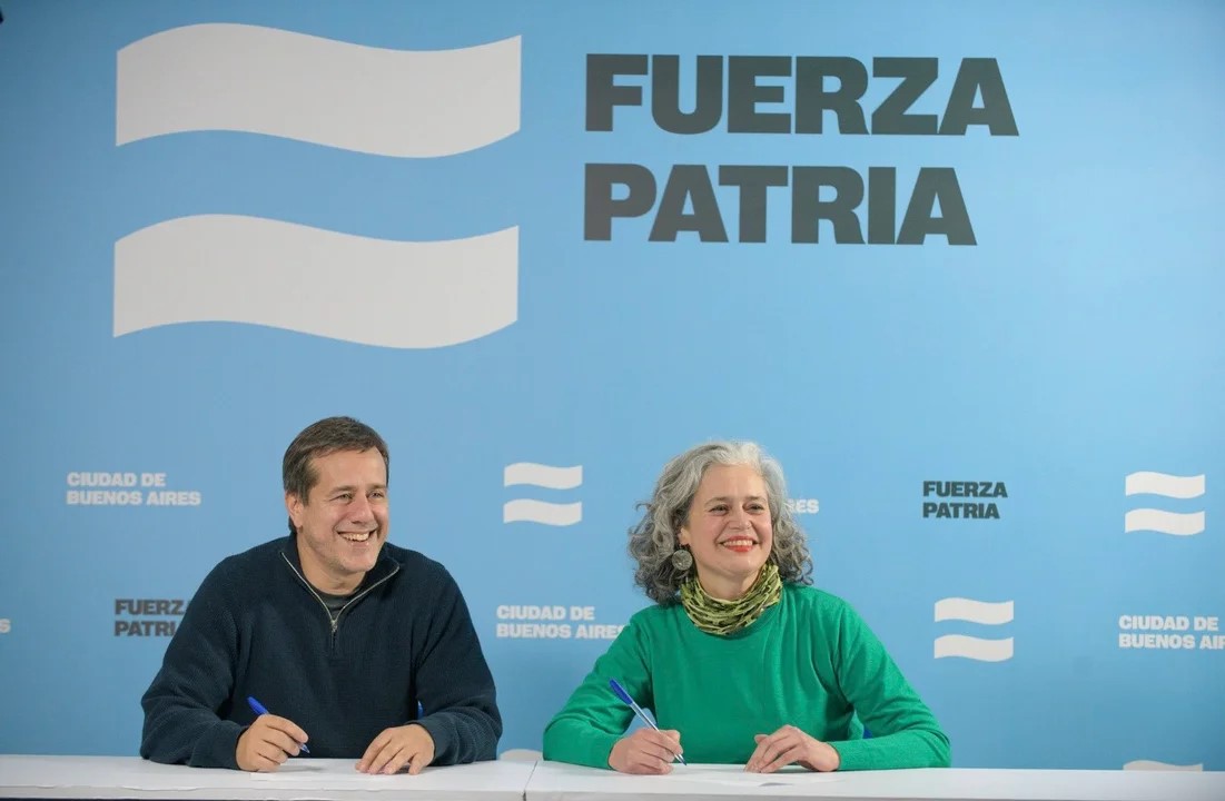 Fuerza Patria lanza su campaña en la Ciudad con Recalde y Hagman