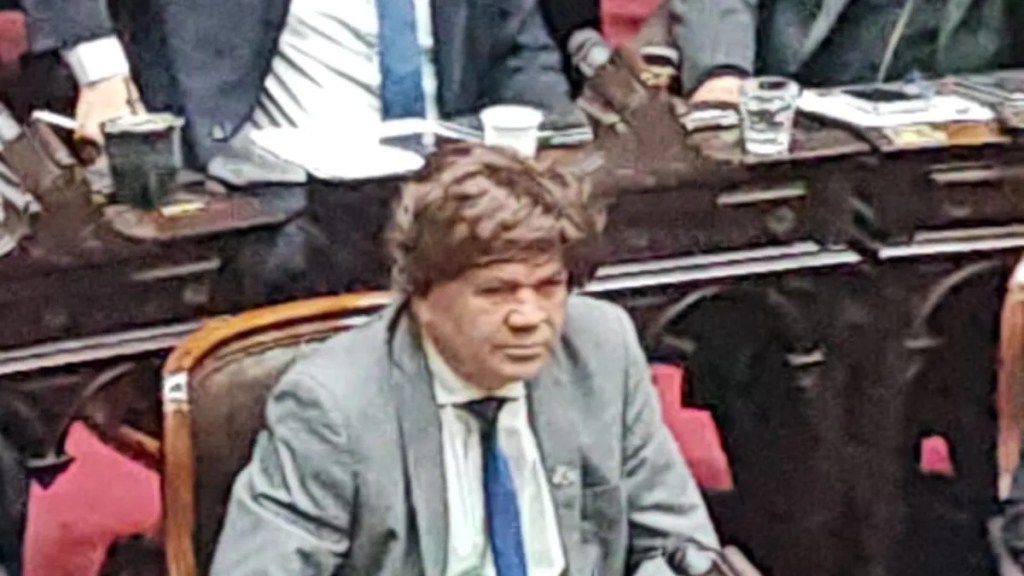 Diputado de UP usó una peluca para burlarse de Milei y Menem le cortó el&nbsp;micrófono