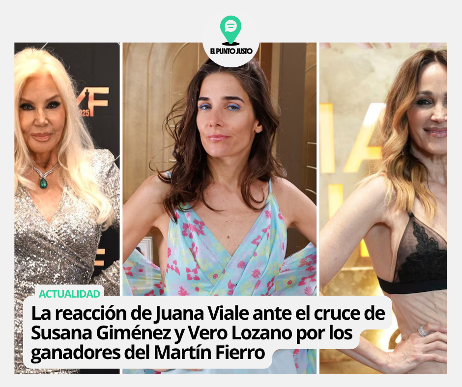 La reacción de Juana Viale ante el cruce de Susana Giménez y Vero Lozano por los ganadores del Martín&nbsp;Fierro